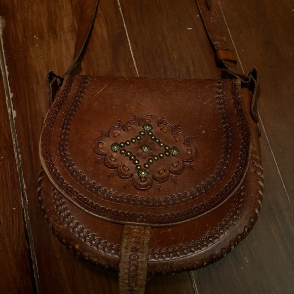 Vintage Leather Bag / Mexican Made - Picture 1 of 8